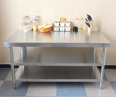 Kitchen Three-layer Stainless Steel Working Table Stainless Steel Storage Table Three Layer Operating Table