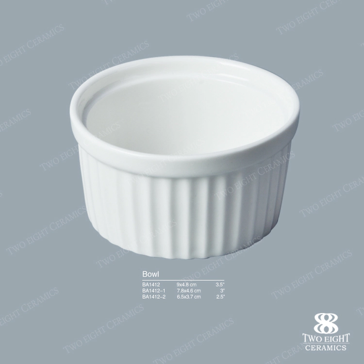 Hotel & restaurant tableware ceramic stripe bowl dessert dish