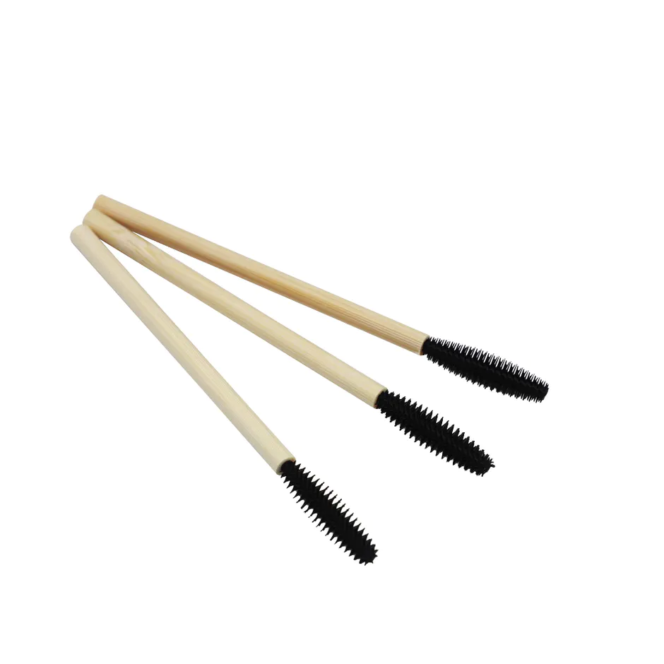 Одноразовый аппликатор для макияжа, бамбуковая ручка, щеточка для туши, экологически чистая разлагаемая бамбуковая палочка для туши