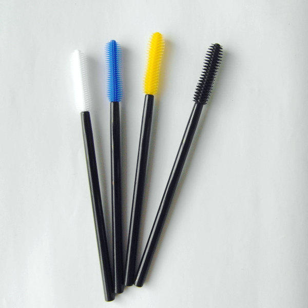 Disposable silicone mascara brush