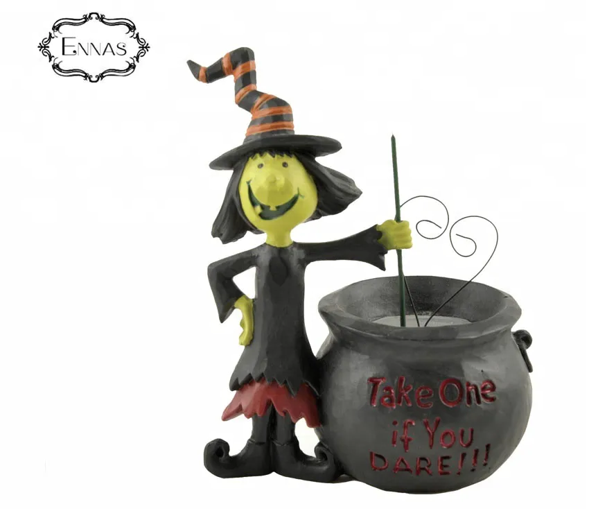 Halloween Resin Handmade Witch Figurines crafts small-sized decorations