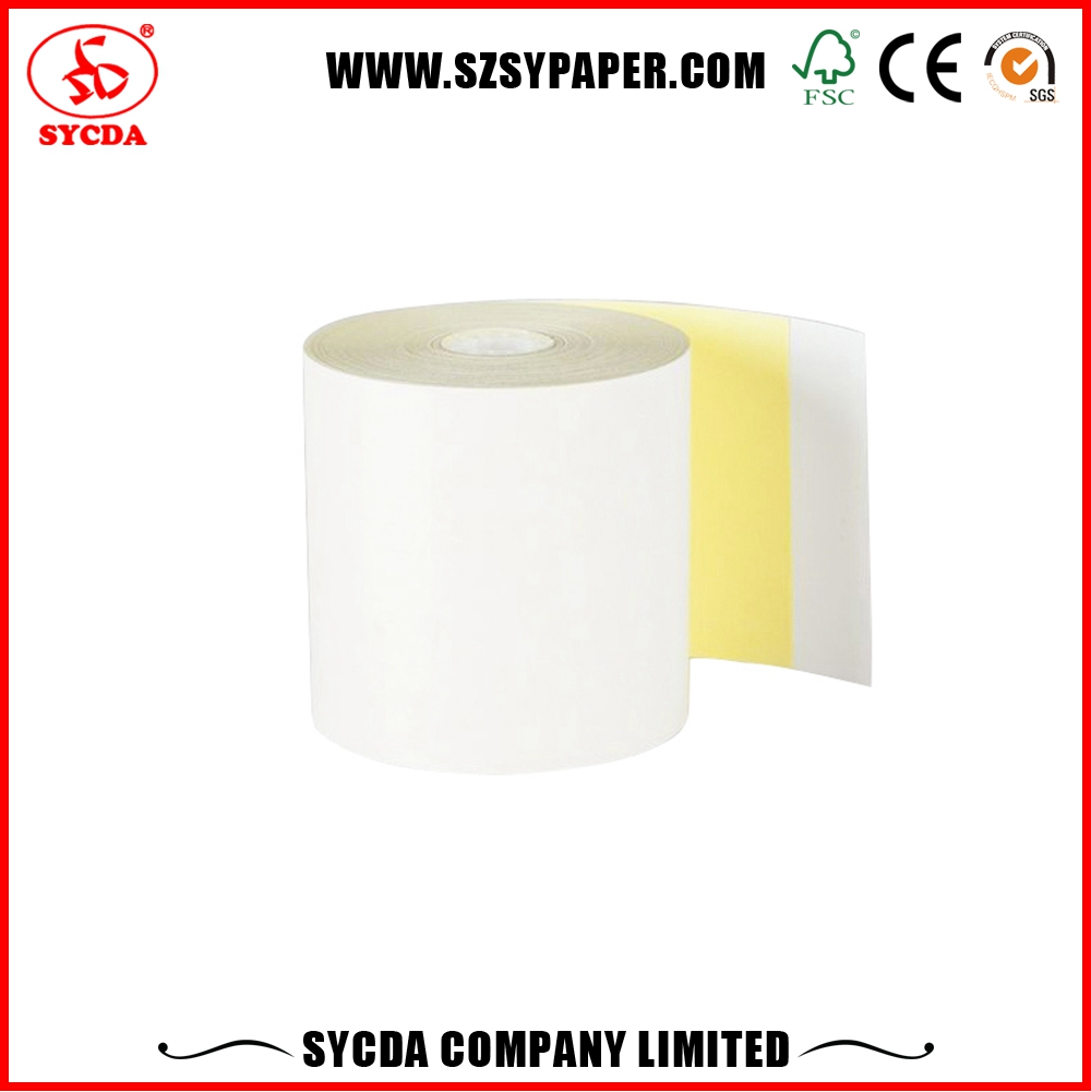 Good price 2 3 ply high quality carbonless business roll NCR Paper for POS Machine
