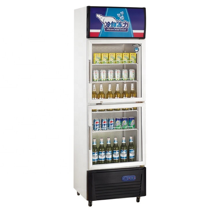 Commercial Beverage Milk Tea Preservation Display Cabinet Upright Chiller and Freezer