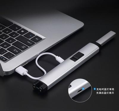 SAFE USB Long Lighter Rechargeable Windproof Kitchen lighter, Flameless Electric Lighter no gas