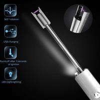 Long Flexible Reusable Arc Lighter USB Rechargeable Windproof Flameless Lighter for Multipurpose Like Candle, Grill, Barbaque