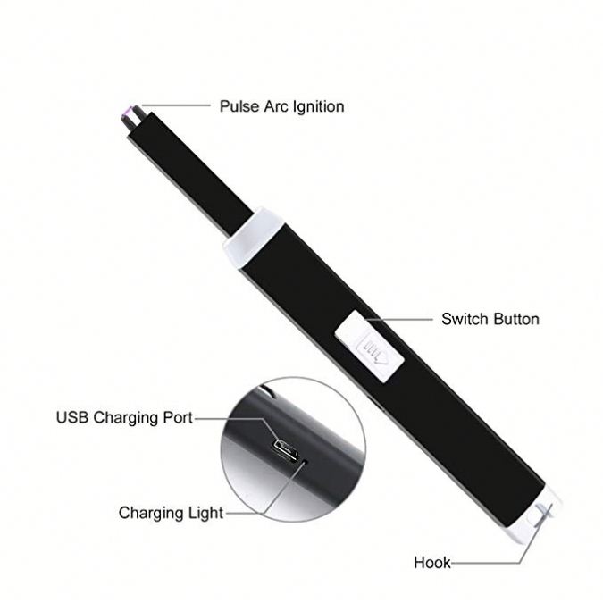 360 degree rotation long neck bbq kitchen arc lighter for wholesale