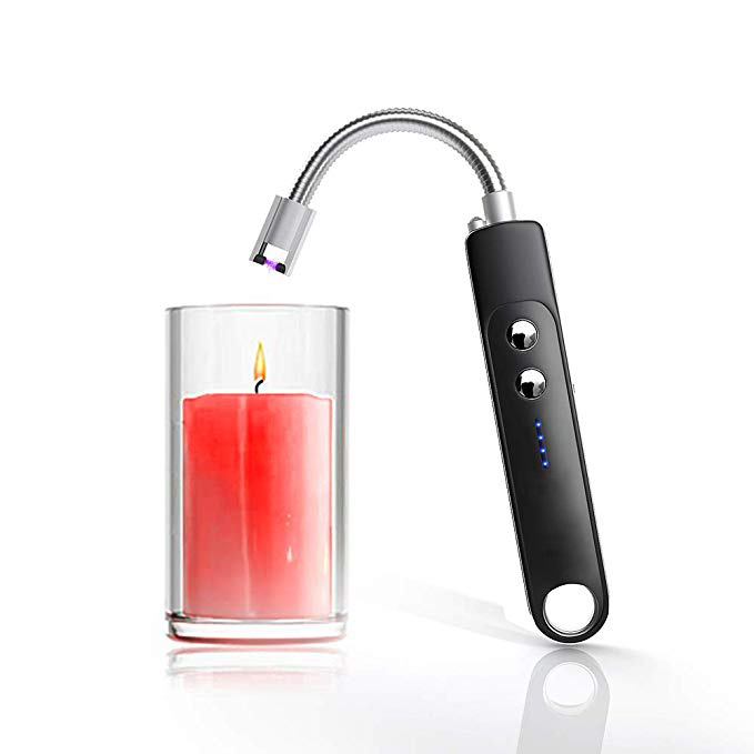 Grill lighters Electric Long Lighter -Rechargeable Long Neck Plasma Arc Lighters Long,Windproof Candle Lighter
