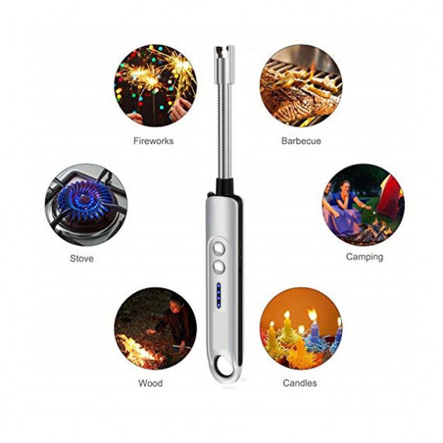 TW903 Long handle usb electric lighter arc pulse windproof lighter Kitchen and outdoor appliances