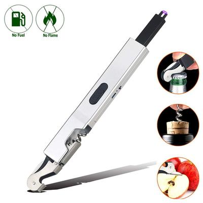 USB Rechargeable Windproof Candle Lighter Flameless with Open Bottle Tools for Gas Stove in Kitchen, Candle, BBQ or Camping