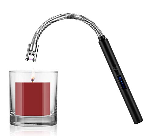 Smart USB Arc Lighter with Touch Sensor, Flexible Long Neck and LED Real-Time Battery Capacity