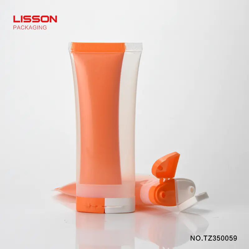 High quality Cosmetic dual chamber tube for lotion with flip cap