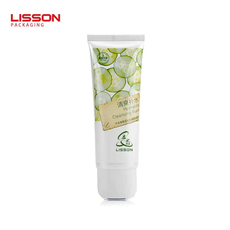 110ml custom face cleansing foam oval tube packaging for face wash