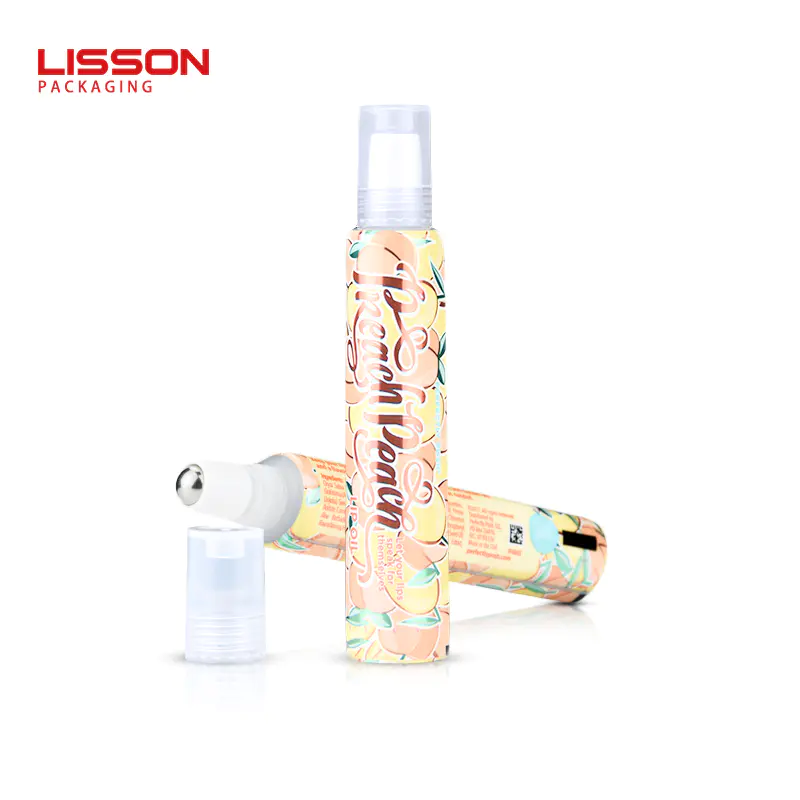 50ml empty custom skincare eye care massage cream tube packaging with 2 roller balls applicator