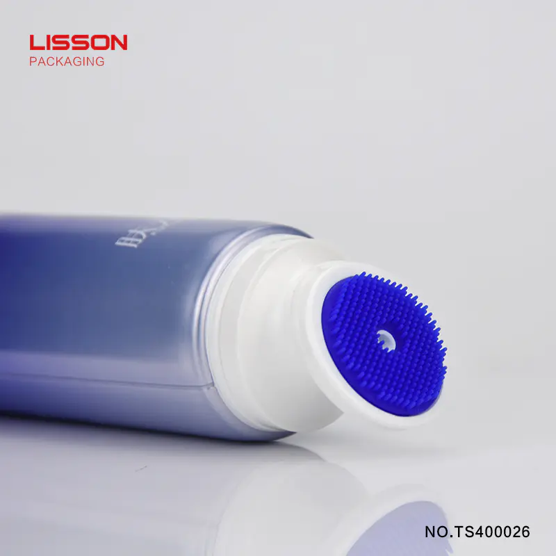 Indonesia hot sale cosmetic silicon brush plastic tube for facial cleanser