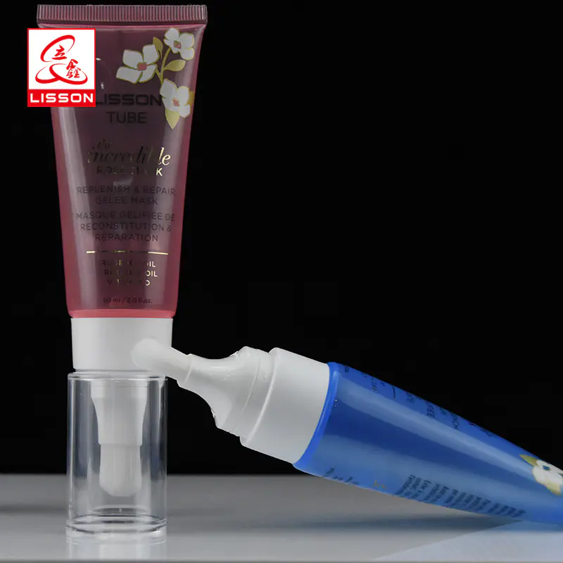 Hot sell 60ml PE cosmetic packaging tube with screw cap for fancial cleanser