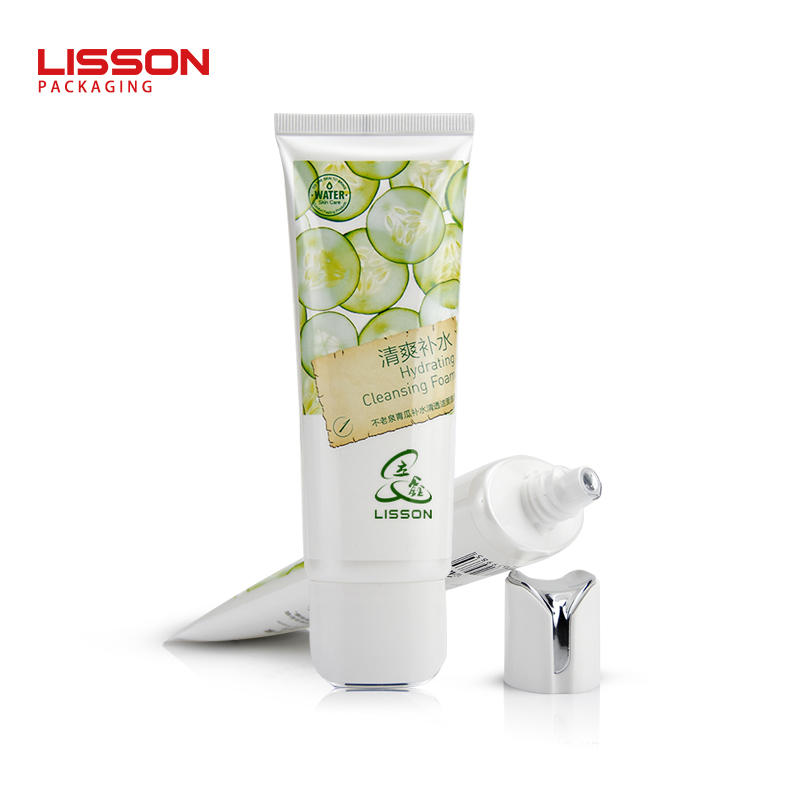 110ml custom face cleansing foam oval tube packaging for face wash