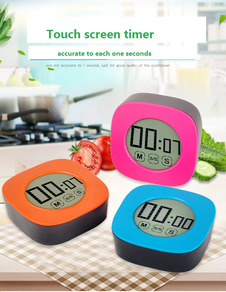 touch screen digital kitchen timer with magnet
