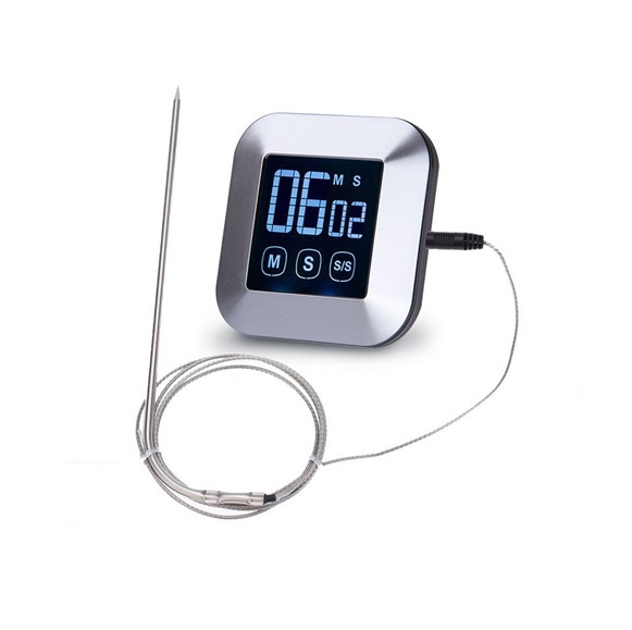Digital Kitchen Food Meat Cooking Electronic Thermometer with Timer/Alarm