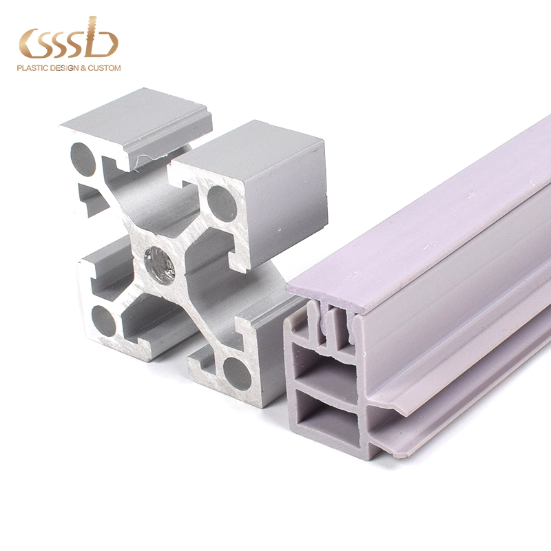 plastic runner profile extrusion for assembly lines customized PVC material