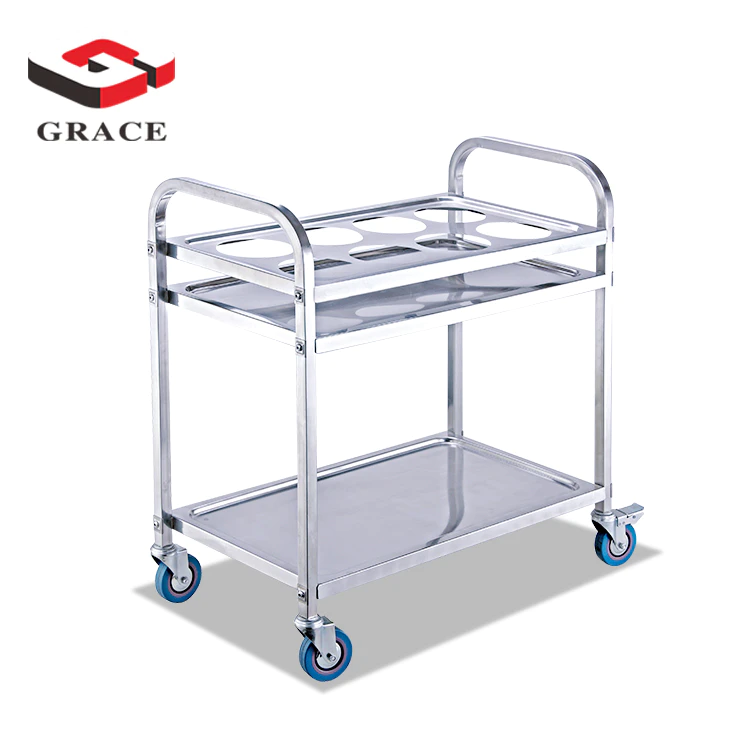 square shape stainless steel deasoning cart for restaurant serving