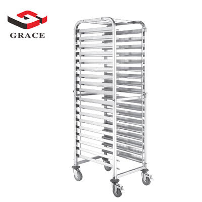 High Grade Stainless Steel Single-Ling Tray trolley for Restaurant