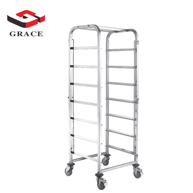 GRACE 7 layer knocw-down design rack trolley for dishwasher basket