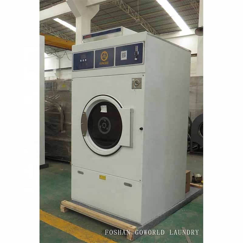 12kg gas heating coin laundry machine,coin operated laundry dryer