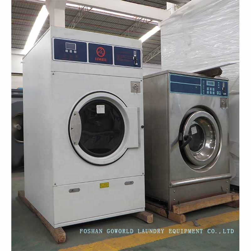 12kg gas heating laundry equipment-laundry shop drying machine washing machine with coin slot
