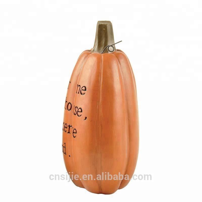 Resin Pumpkin Halloween Decoration for House with Greetings