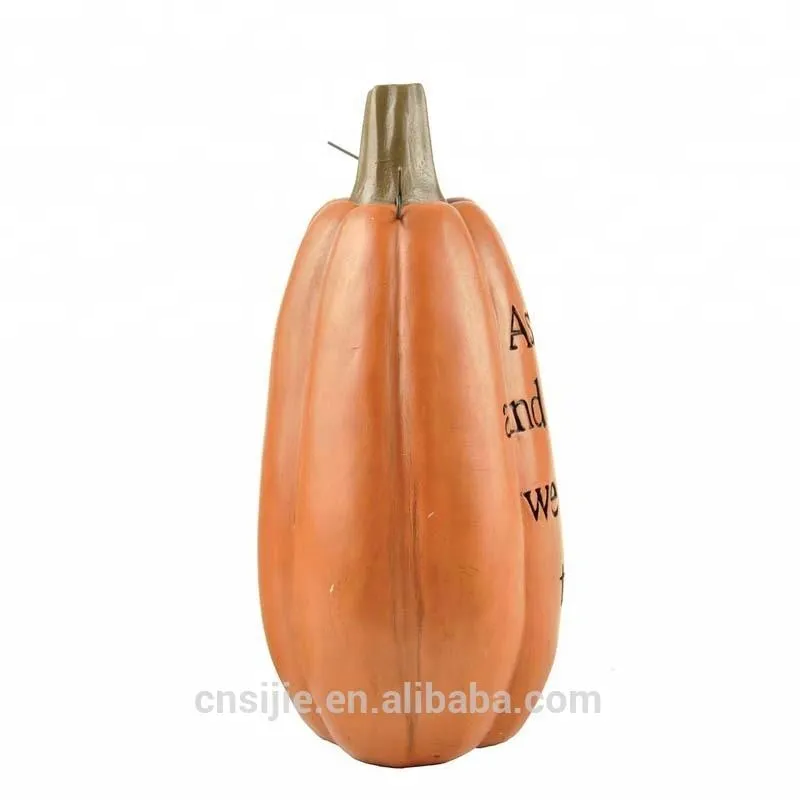 Resin Pumpkin Halloween Decoration for House with Greetings