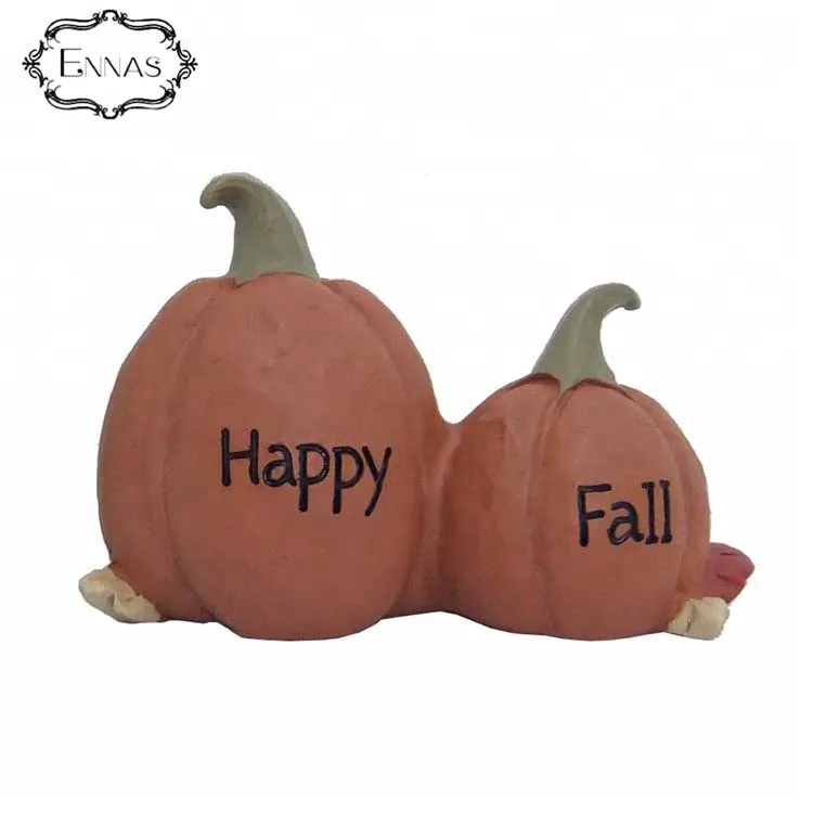 Artificial Carved Resin Pumpkin Halloween Newest Design Figurines Decoration