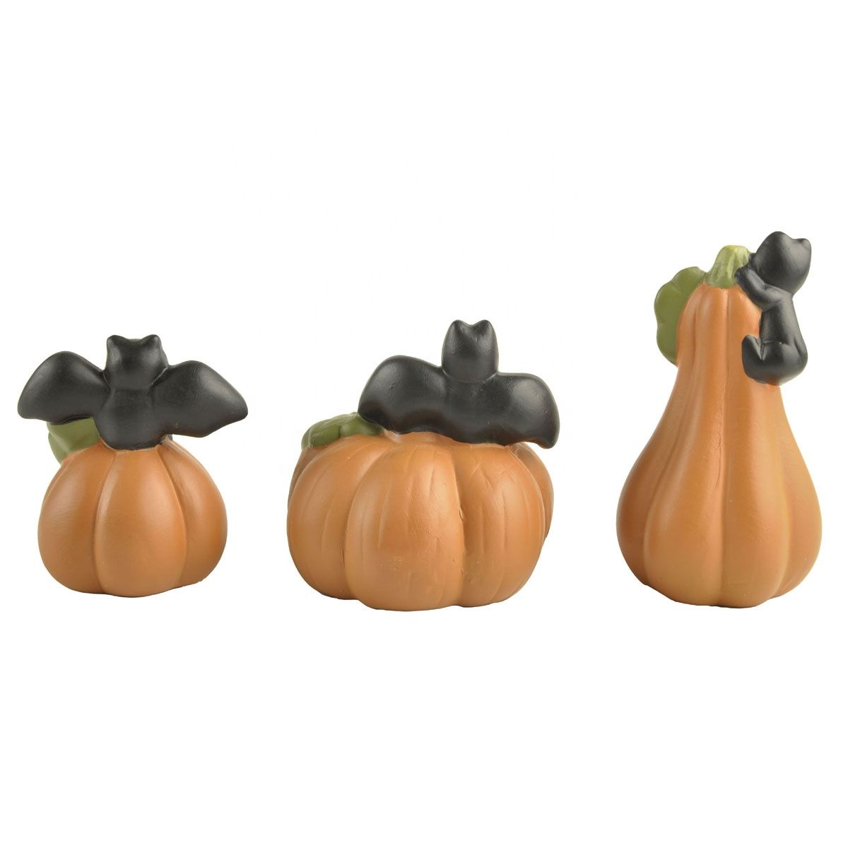 Kawaii Pumpkin With Bat & Cat for Sculpture Halloween Table Decor Resin Molds