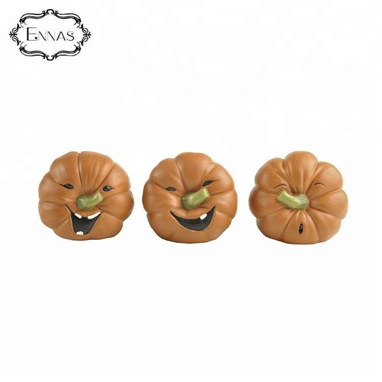 Resin fall craft S/3 evil face pumpkin Miniature ornaments