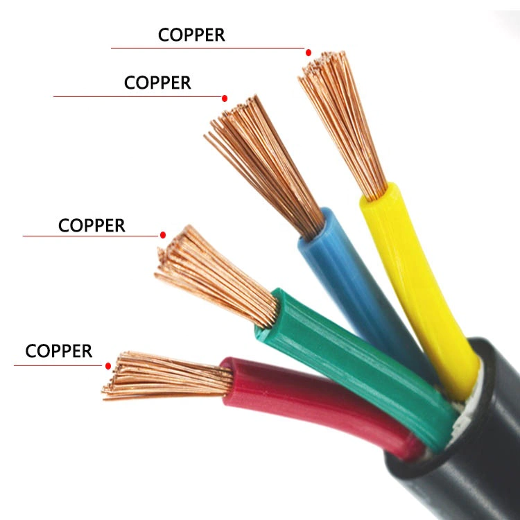 2020 New products RVV 2 3 Core Phase 1.5mm 4mm 10mm2 Electrical Copper Flexible Power Cable Wire Sizes Price