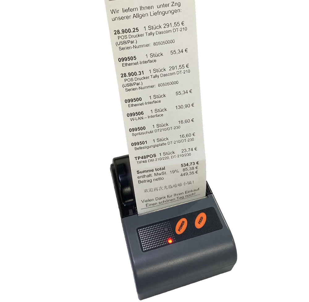 Cheap 58mm POS bluetooth thermal receipt printer, support Android and IOS, Easy Operation!