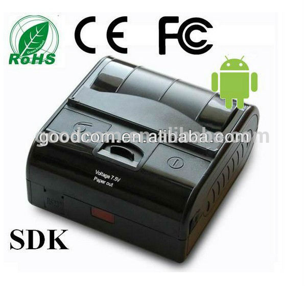 portable 80mm thermal paper Mini Android Bluetooth Printer for Android Tablet / Laptop and Smartphone , SDK Free
