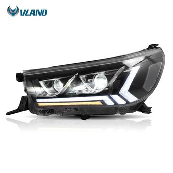 Vland Factory Car Assembly Headlight For HILUX 2015 2016 2017 2018 2019 With FULL LED And Turn Signal+DRL+Plug And Play
