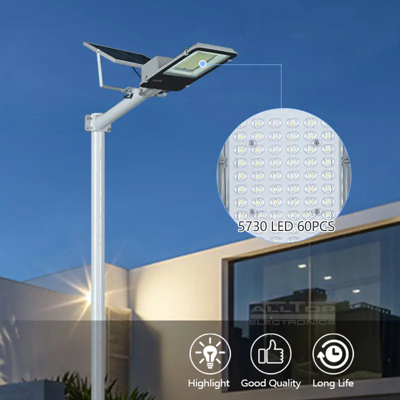 ALLTOP IP65 Outdoor waterproof remote controller smd white 300w integrated led solar street light