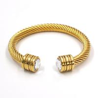 Vintage Style Punk Gold Plated Bracelet Stainless Steel Jewelry