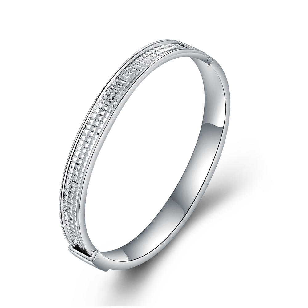 product-BEYALY-Trendy Womens Stainless Steel Half Thread Bracelet Jewelry-img-2