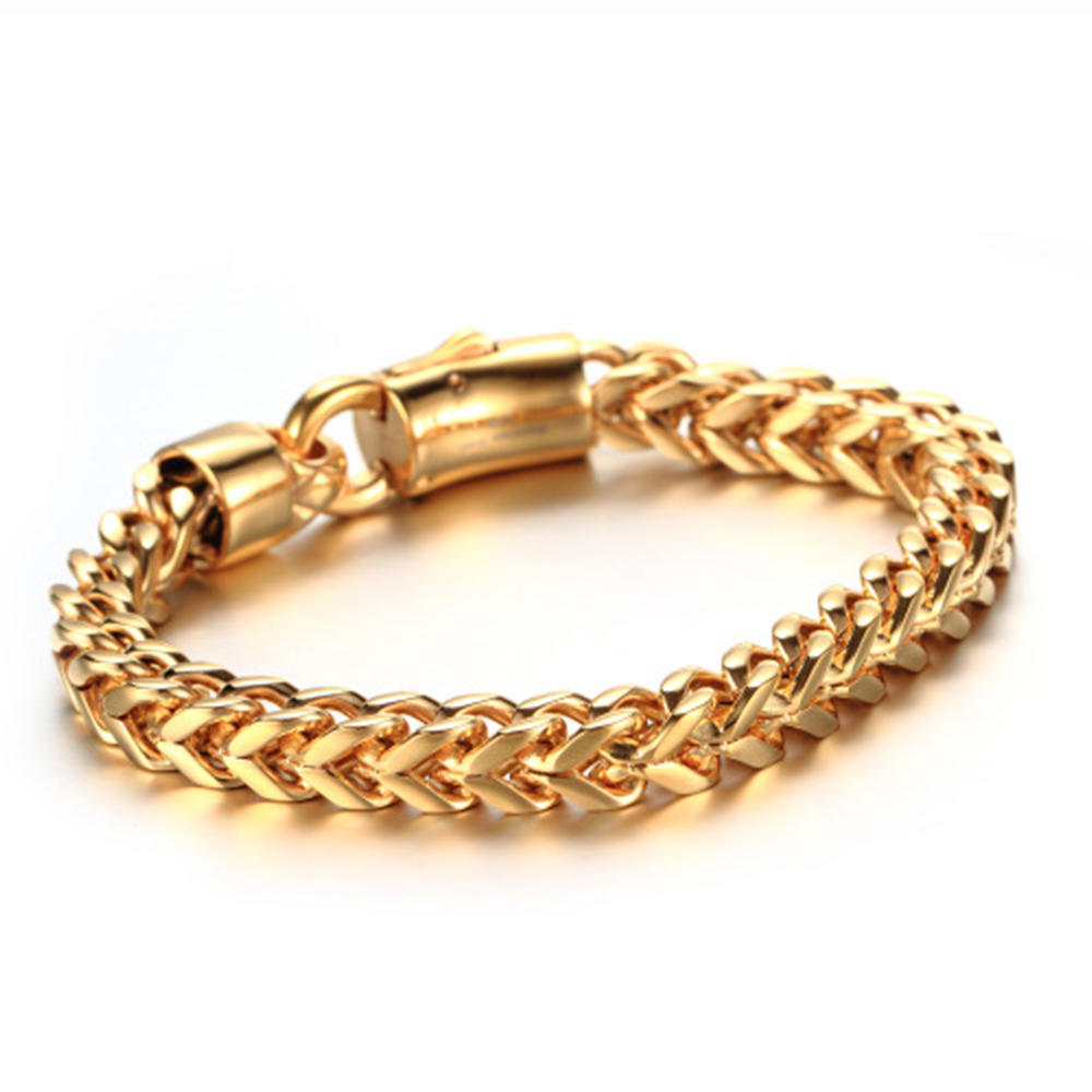 product-European And American Stainless Steel Bracelet Gold, Mens Accessories Wholesale, Fashion Pow-3