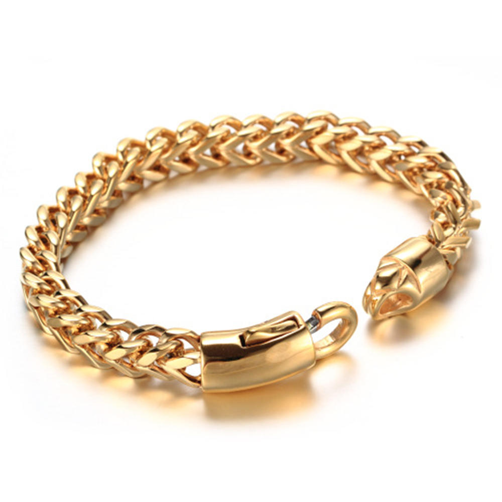 product-BEYALY-European And American Stainless Steel Bracelet Gold, Mens Accessories Wholesale, Fash-2