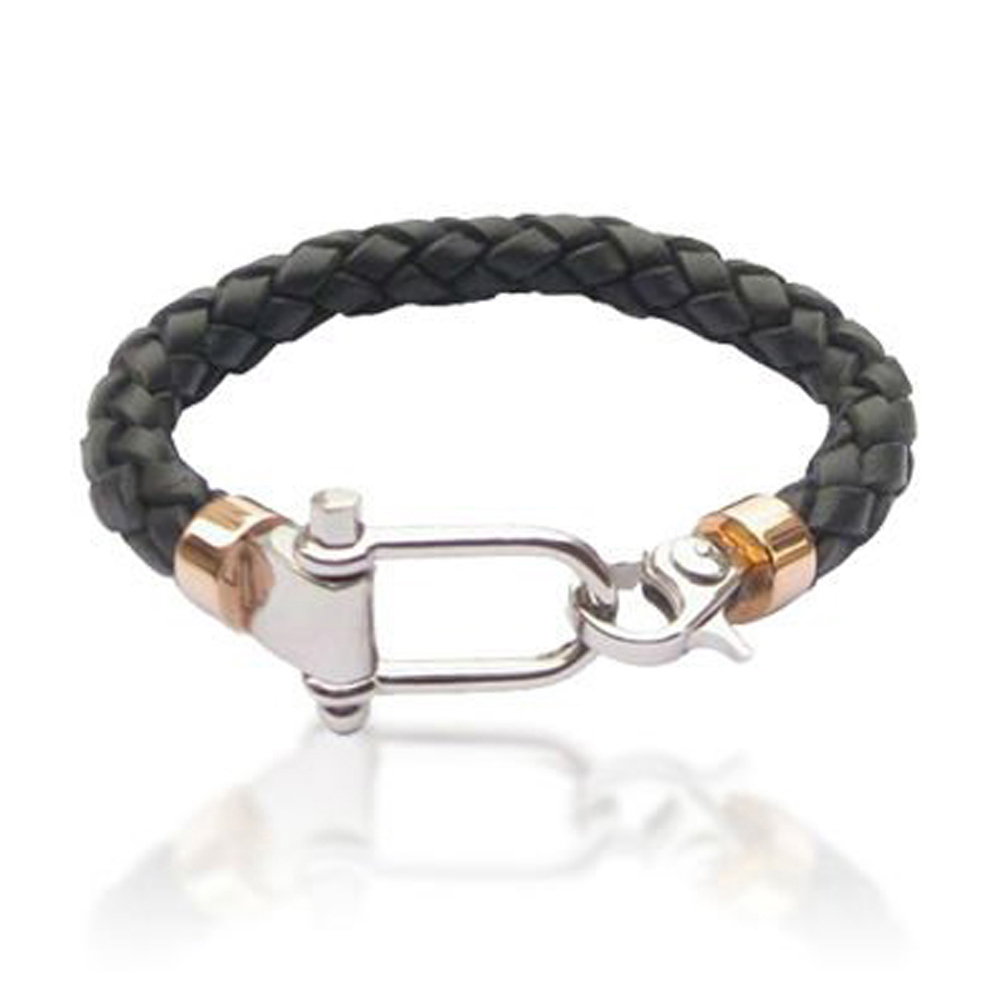 Cheap Leather bangle and bracelet for big wrist