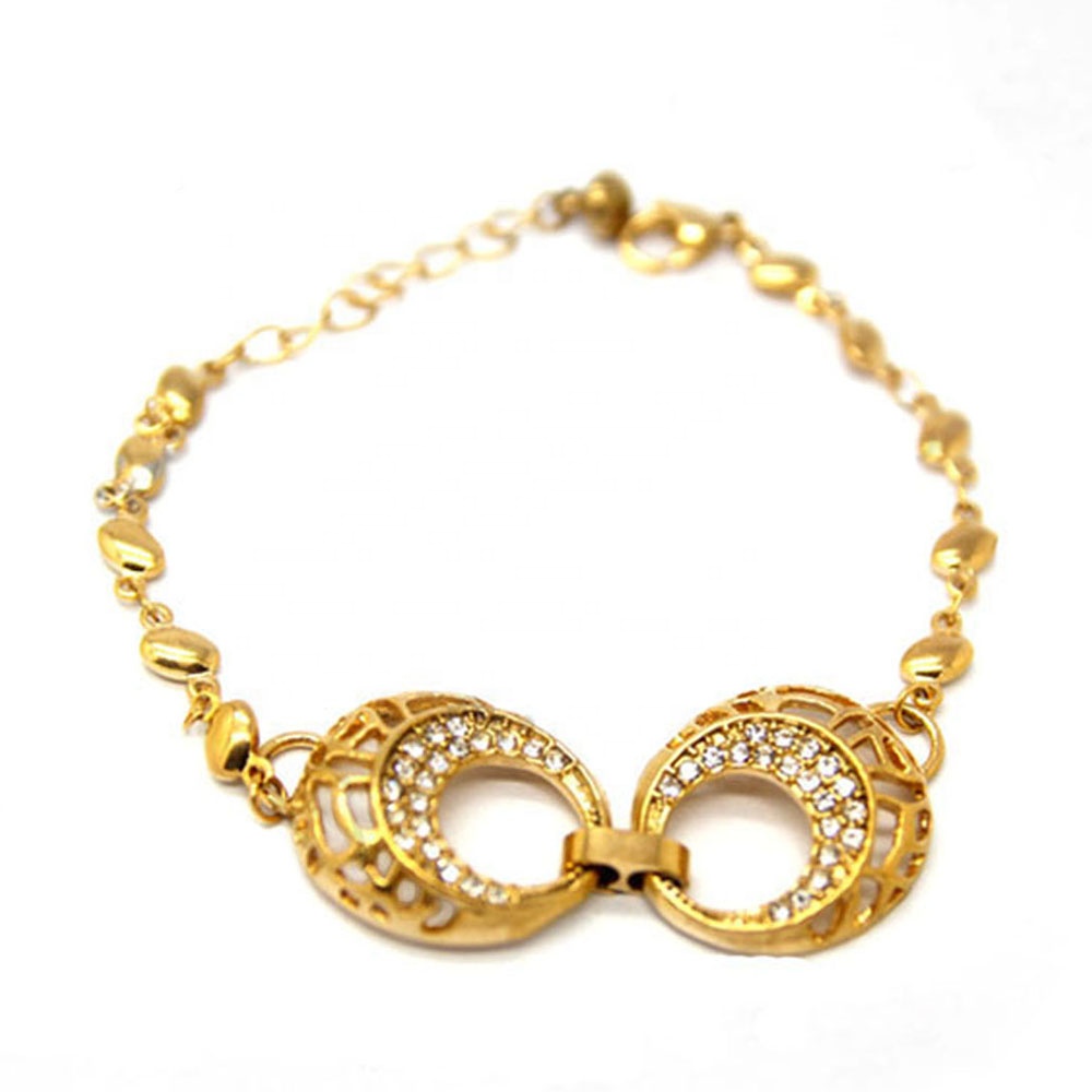 Moon Hoop Beads Chain Designer Gold Ladies Bracelet
