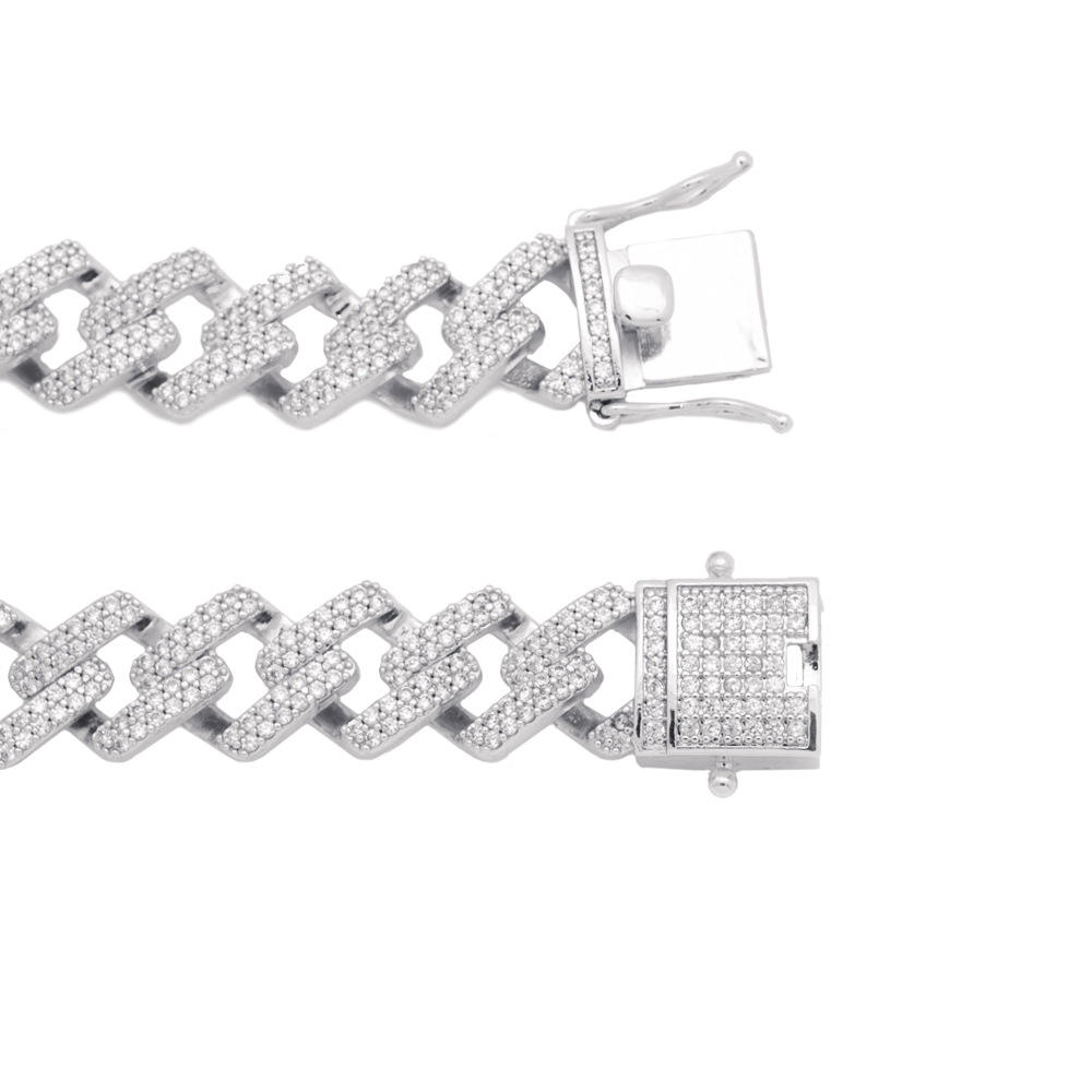 product-Hip Hop Couples Full Pave Setting Zircon Flat Chain Bracelet-BEYALY-img-3