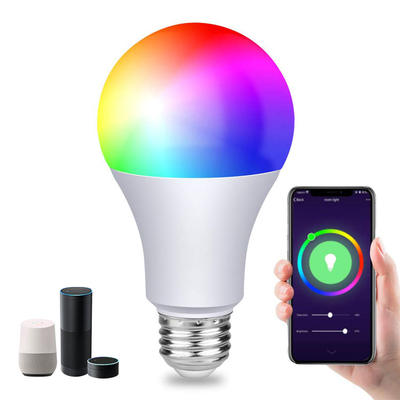 Alexa Google Assistant IFTTT Echo Amazon Supplier LED smart bulb 7w wifi phone APP control lamp dimmable