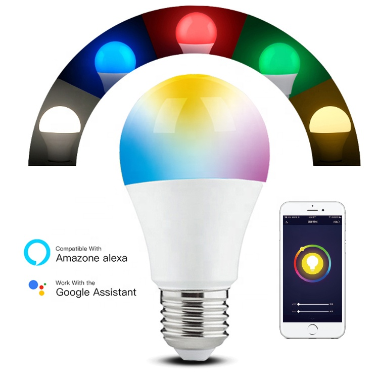 E26 9W 15W A60 IR WiFi Smart Bulb LED Light Bulb Work with Alexa, Google Home Dimmable Light Smart Alexa Light Bulbs