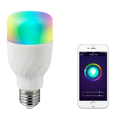 Tuya Google Assistant Alexa 9W E27 Base RGB Multicolor Remote Control Wireless Led Smart Lamp Bulb Home Smart Bulb
