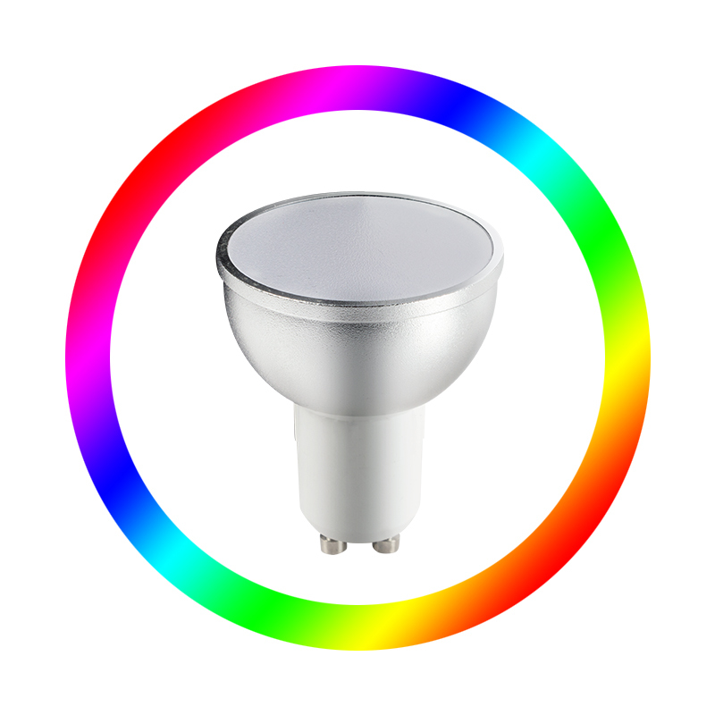 Gu10 LED WiFi Smart Bulb Color Dimmable RGBCW Bulb 5W 400 LM LED Compatible With Smart Phone Alexa Google Home