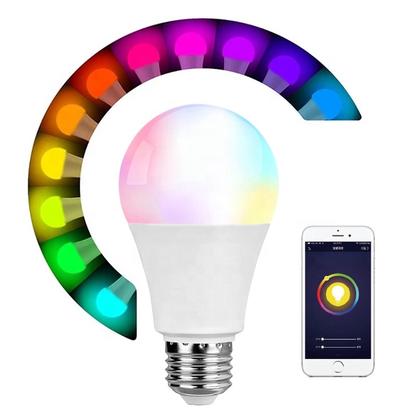 2020 Smart Home Tuya Alexa Wifi RGB 7W 9W 10W 12W 15W E26 E27 Dimmable Lamp Raw Material LED Light Smart Bulb